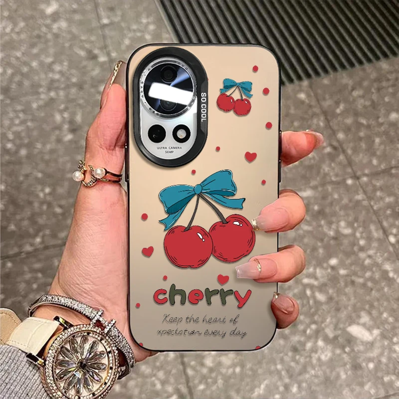 爱心樱桃适用于华为nova14手机壳13新款外壳12校园彩银防摔保护套