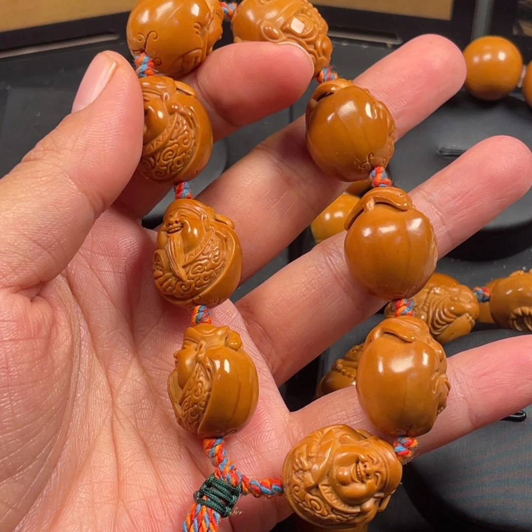 山***山光背财神纯手工手串