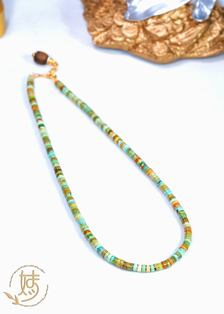 【婧婧精选】 高定 · 原矿彩虹直切项链  4.5mm+