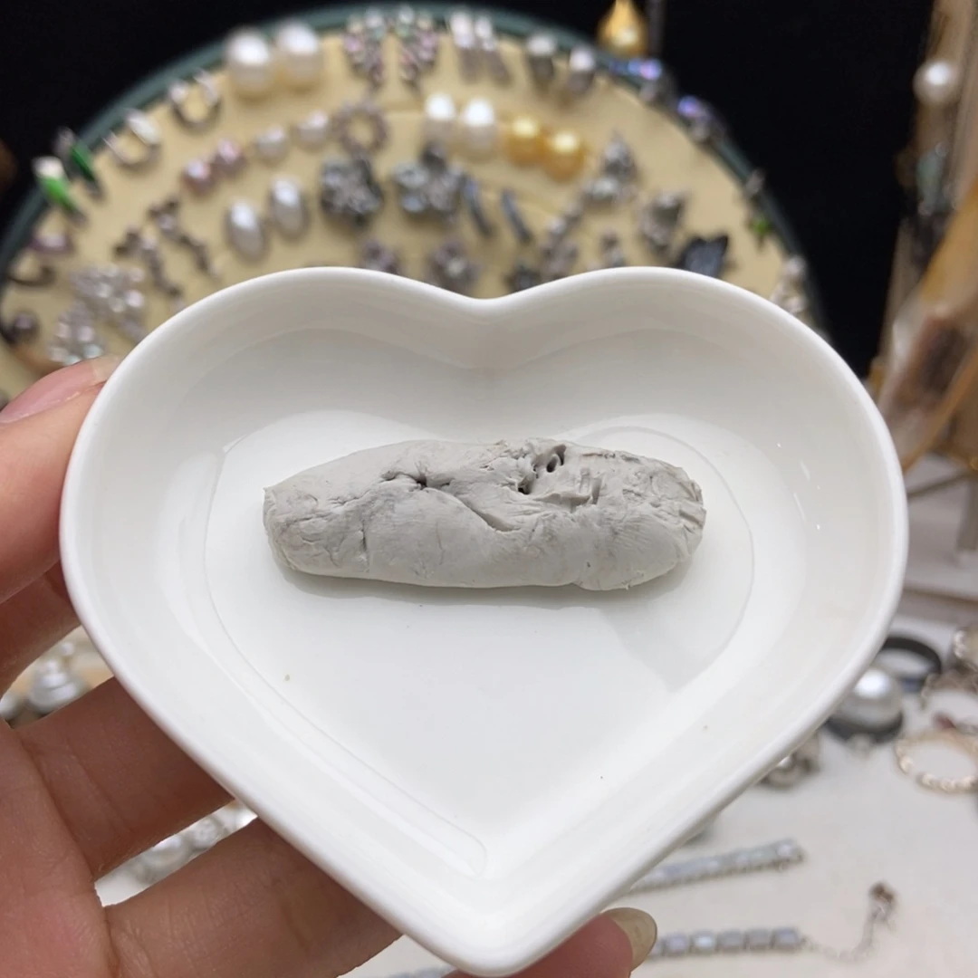 海水珍珠银S925镶嵌画框Kesui爱心耳钉