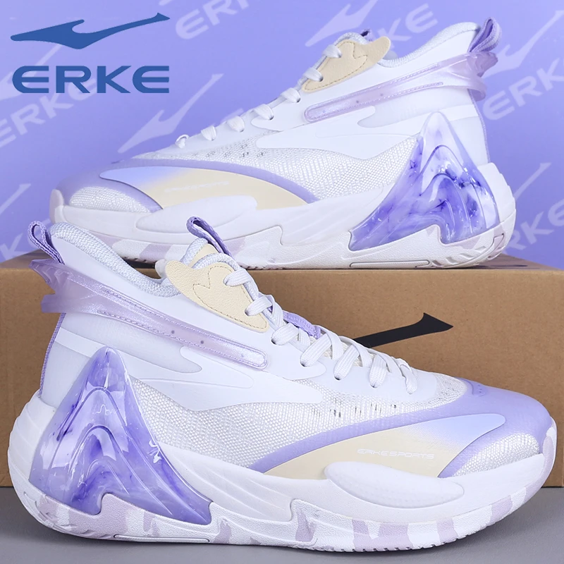 鸿星尔克中高帮篮球鞋男子秋冬新款实战场地耐磨防滑减震运动球鞋