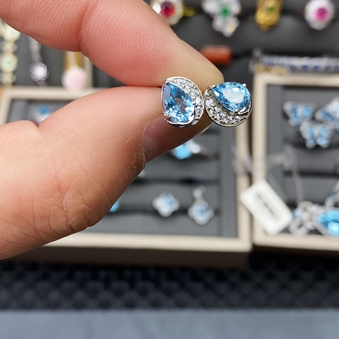 戒指银S925镶嵌托帕石