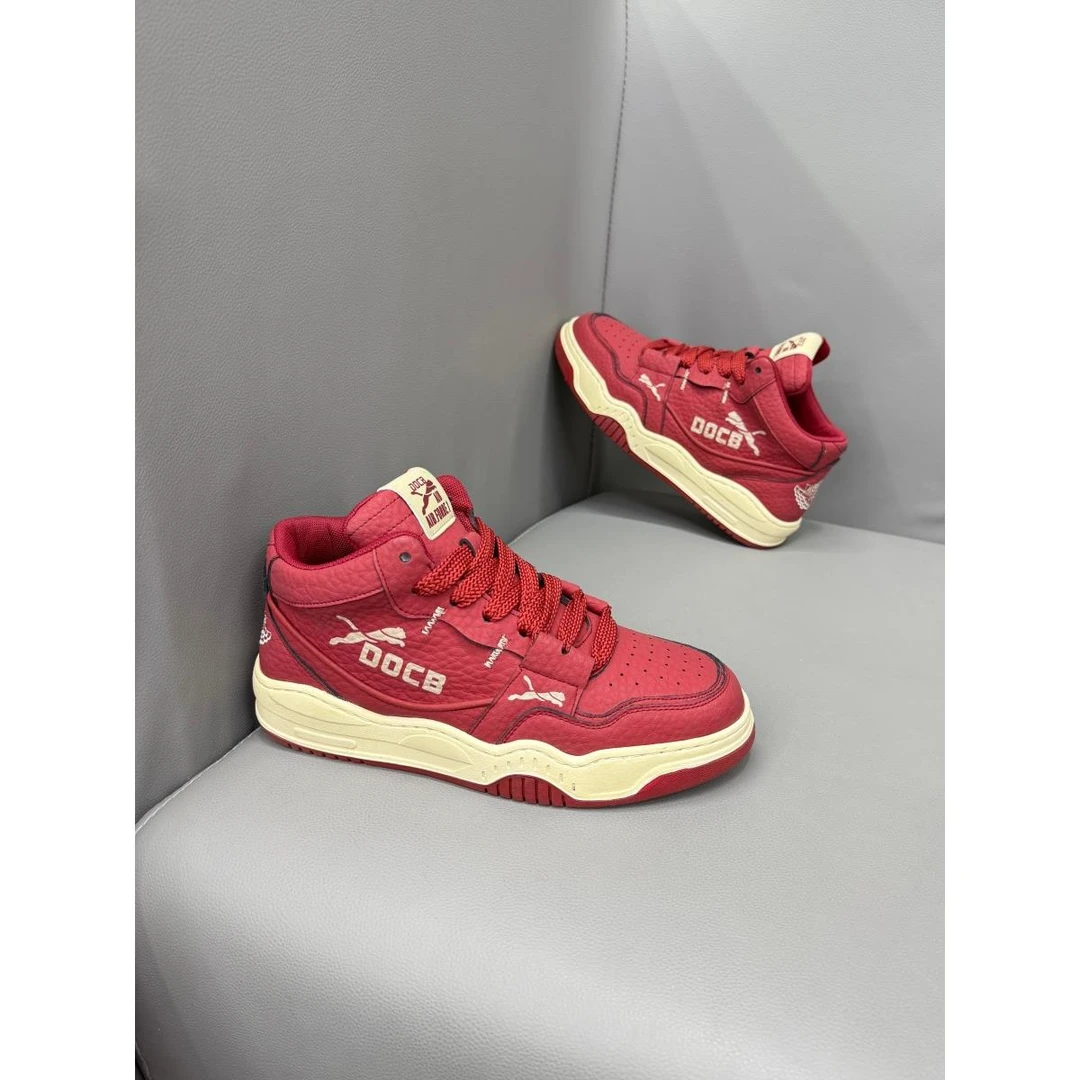 2025秋冬季新款时尚皮面运动鞋板鞋单同款加绒保暖休闲鞋潮男鞋