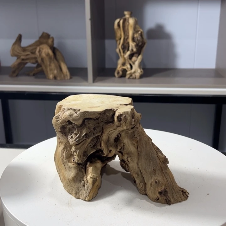 木石榴木榴疤底座摆件