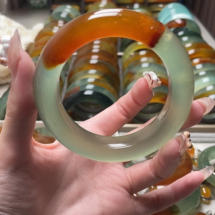 未镶嵌蛇纹石玉手镯56.5