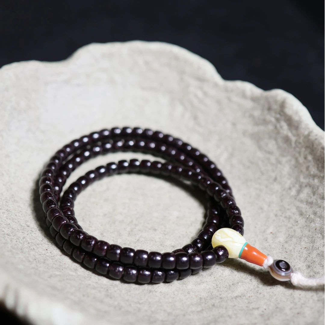 【一念出品】5.5*5mm 108朱供星月菩提