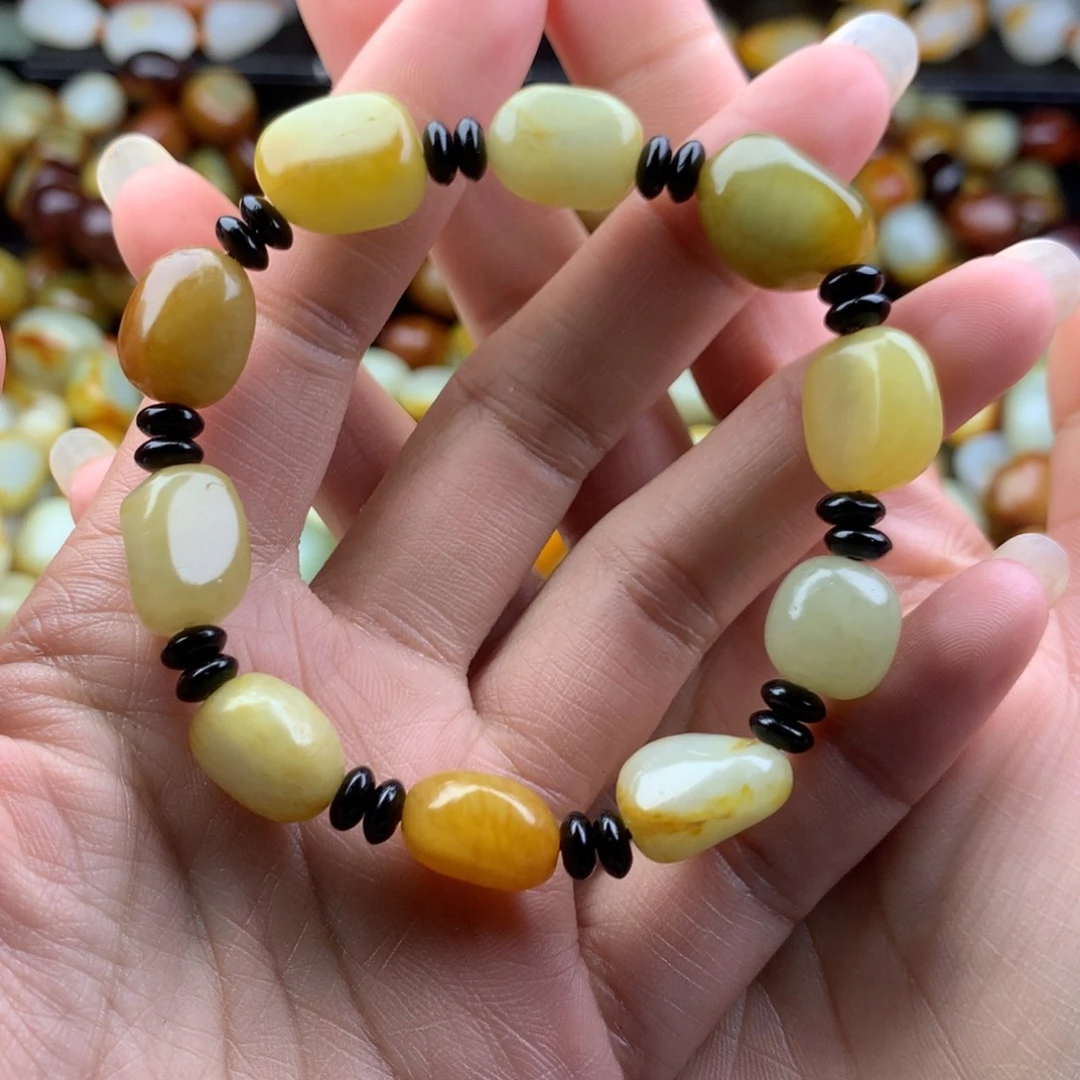 和田玉未镶嵌手链