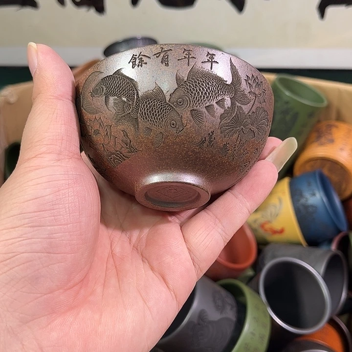 茶杯紫砂全手工紫砂主人杯