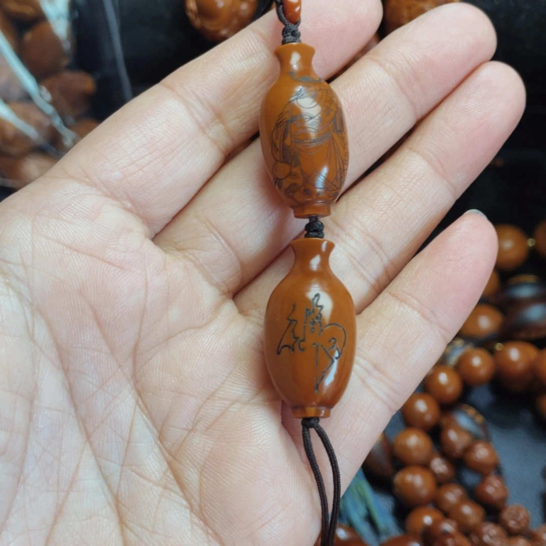 (***天手串/手链橄榄核二花财弥把件