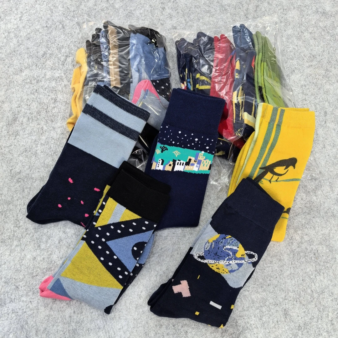 ST-40499四季款时尚潮流拼色休闲舒适透气袜子(37-43脚码）