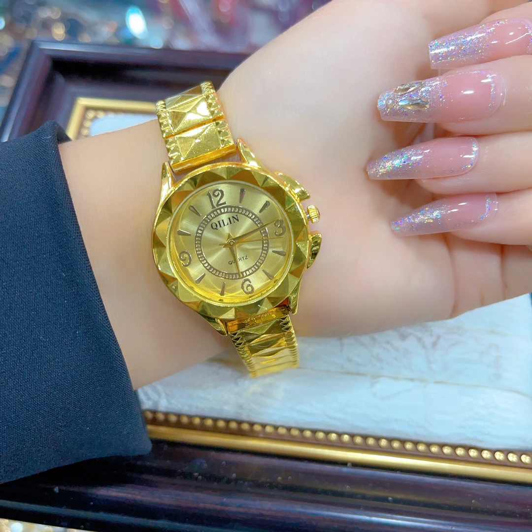 2242新款手表爆款白搭时尚金色铜合金白搭时尚