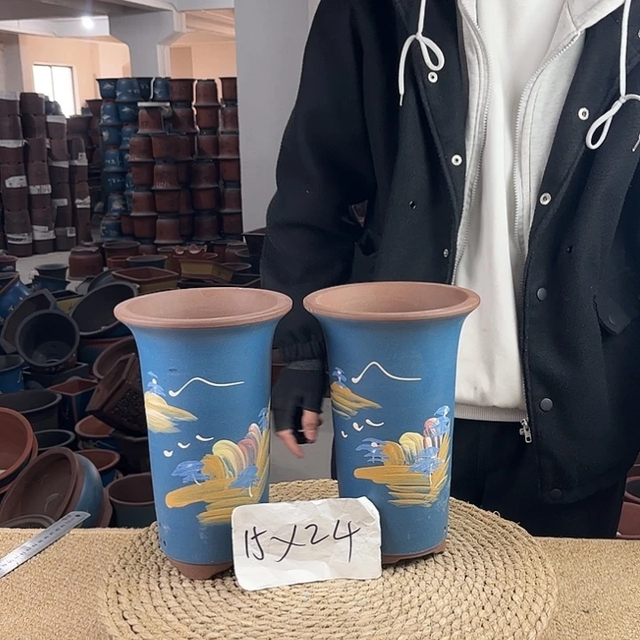 红陶紫砂花盆紫砂