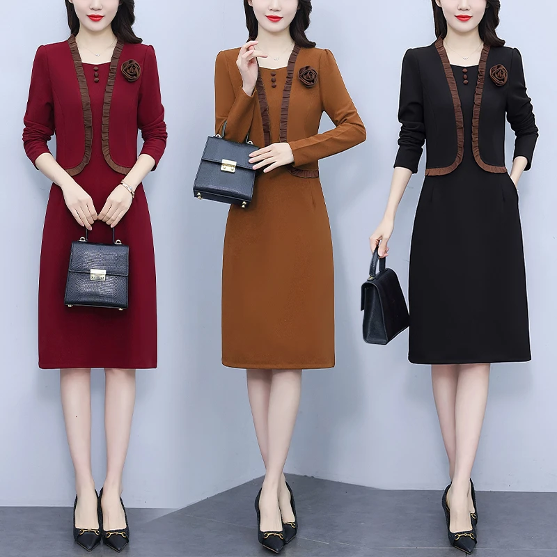 长款短裤老钱风时尚风中老年女装修身时尚打底中长款新款潮牌女装