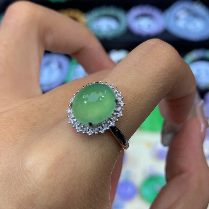 18K金镶嵌手链翡翠翡翠