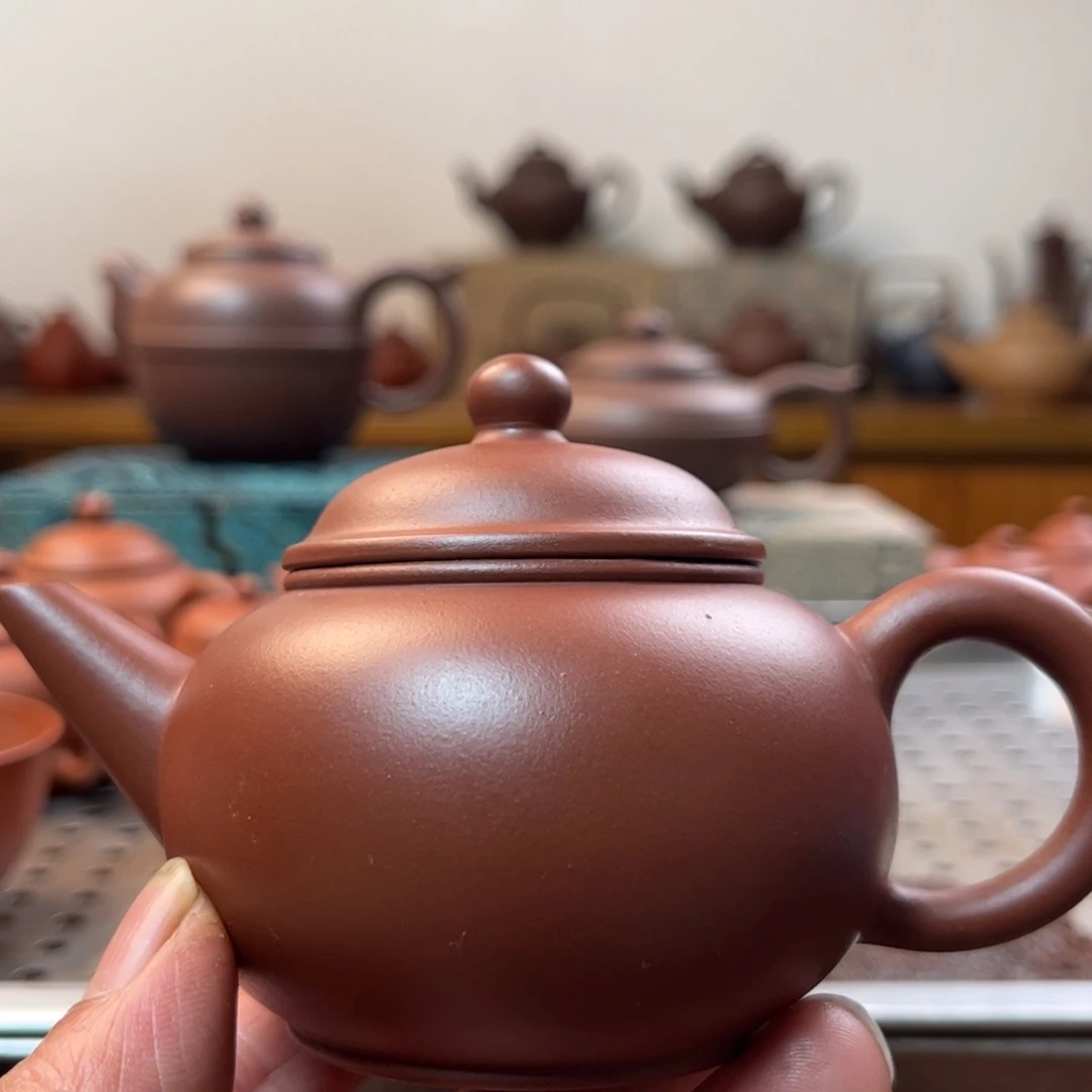 紫砂茶壶龙*全手朱泥大水平