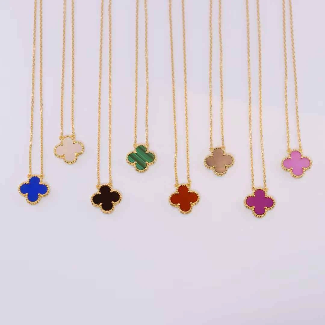 足金999 四叶草单花项链 含链子