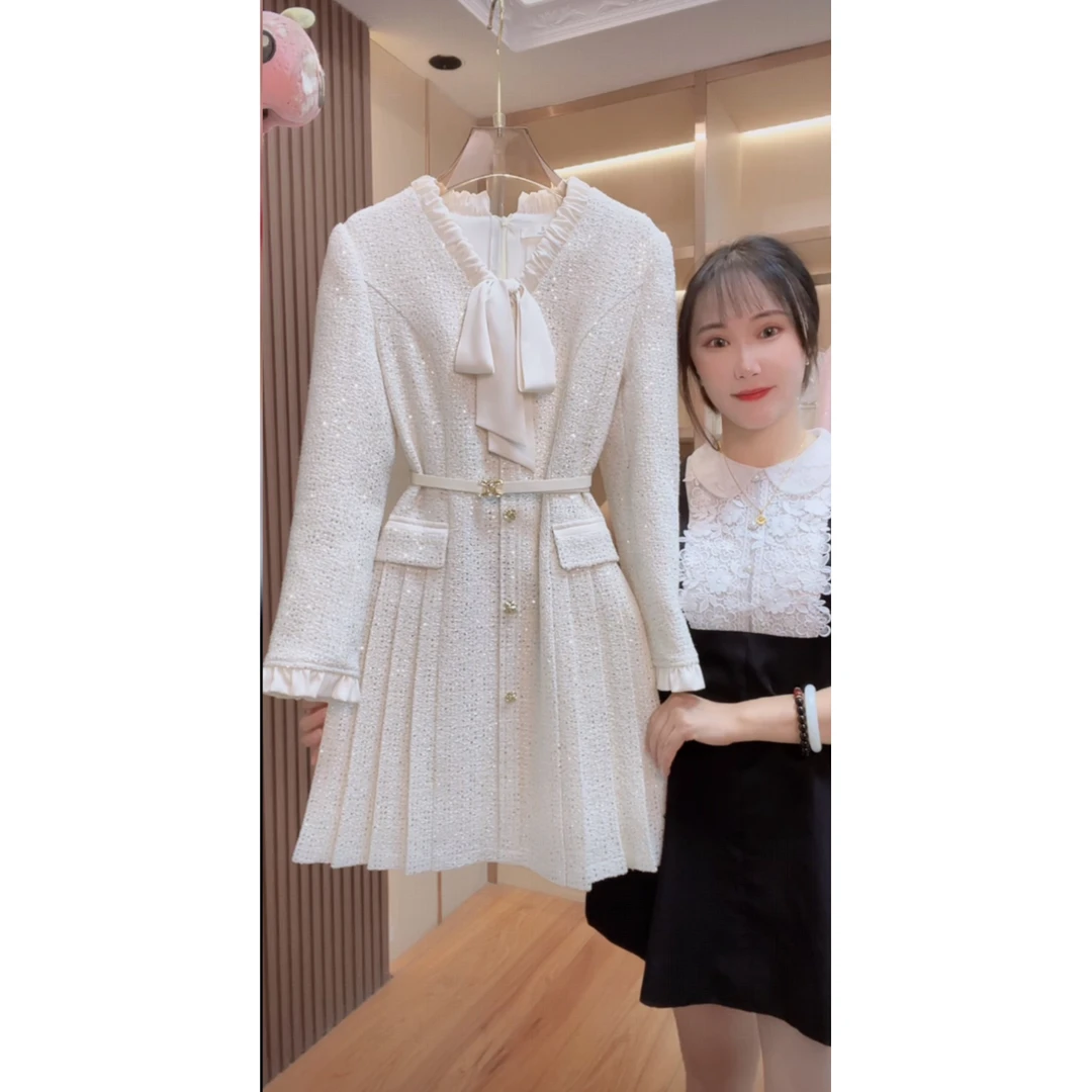 【门店飞】2315秋季新款长袖女装显气质连衣裙