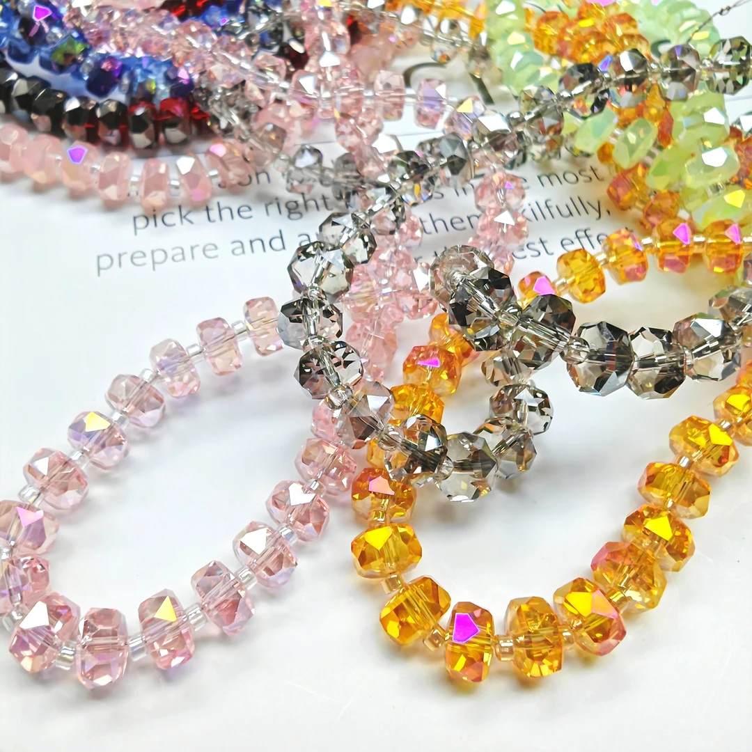 非金属玻璃手链 工厂直销diy精品晶晶卡8车轮水晶diy饰品工厂店