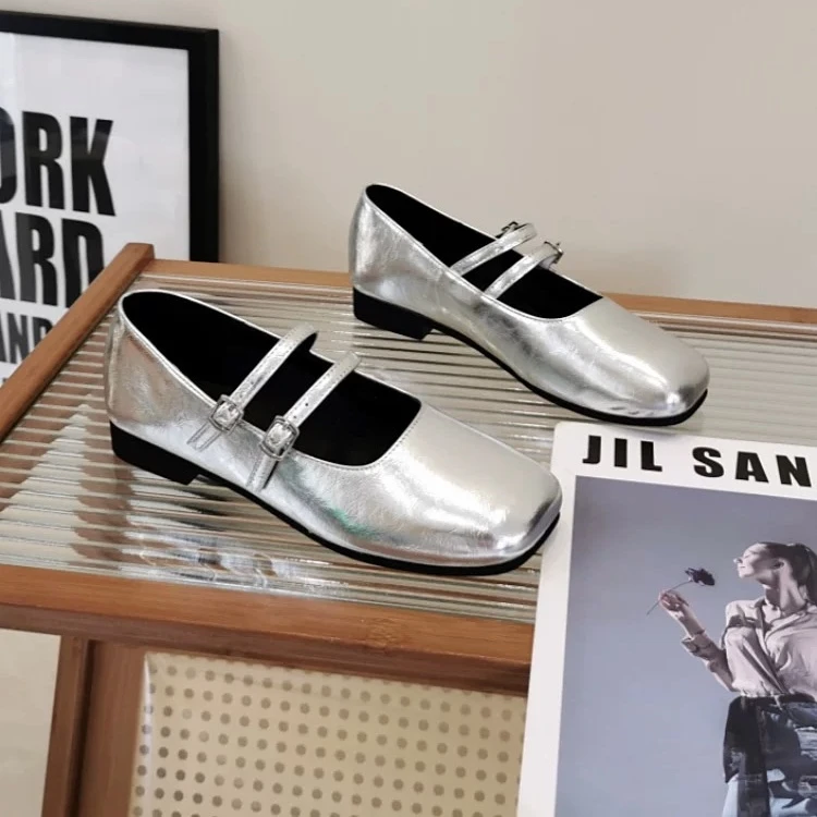 休闲风浅口方头法式一脚蹬单鞋时尚乐福鞋纯欲辣妹风168