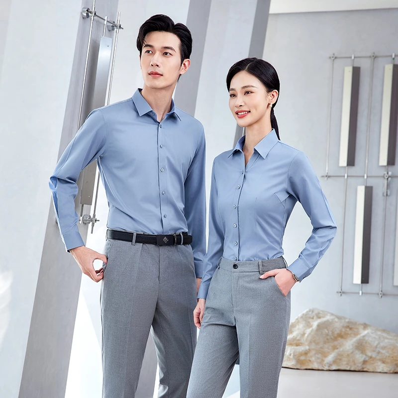 桑蚕丝长袖收腰气质上班工作服职业装通勤女装高级感白色衬衫衬衣