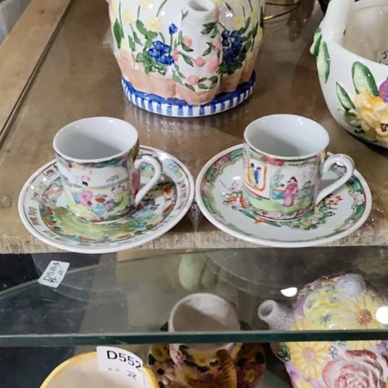 陶瓷才子佳人咖啡杯碟微瑕特价出不退换