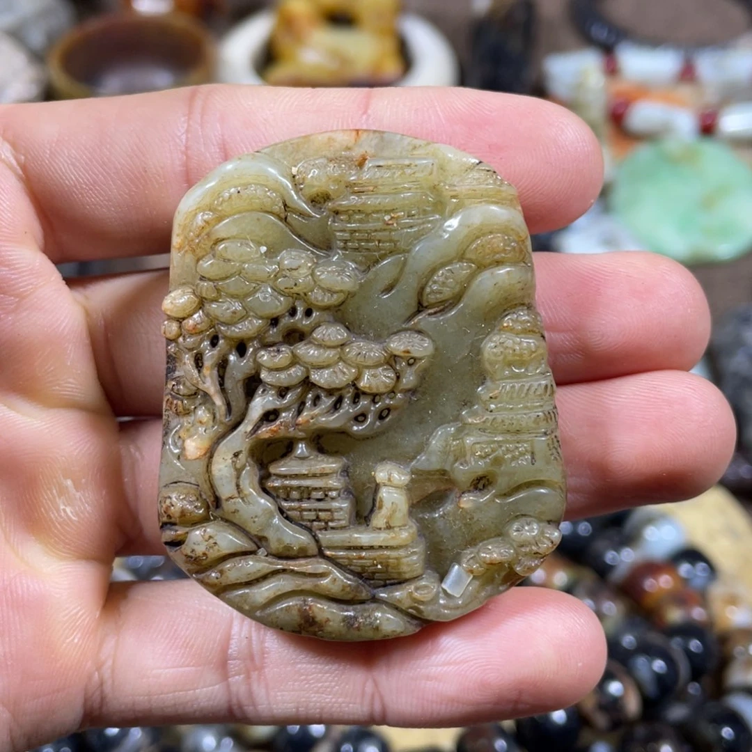 和田玉吊坠(不含链)未镶嵌