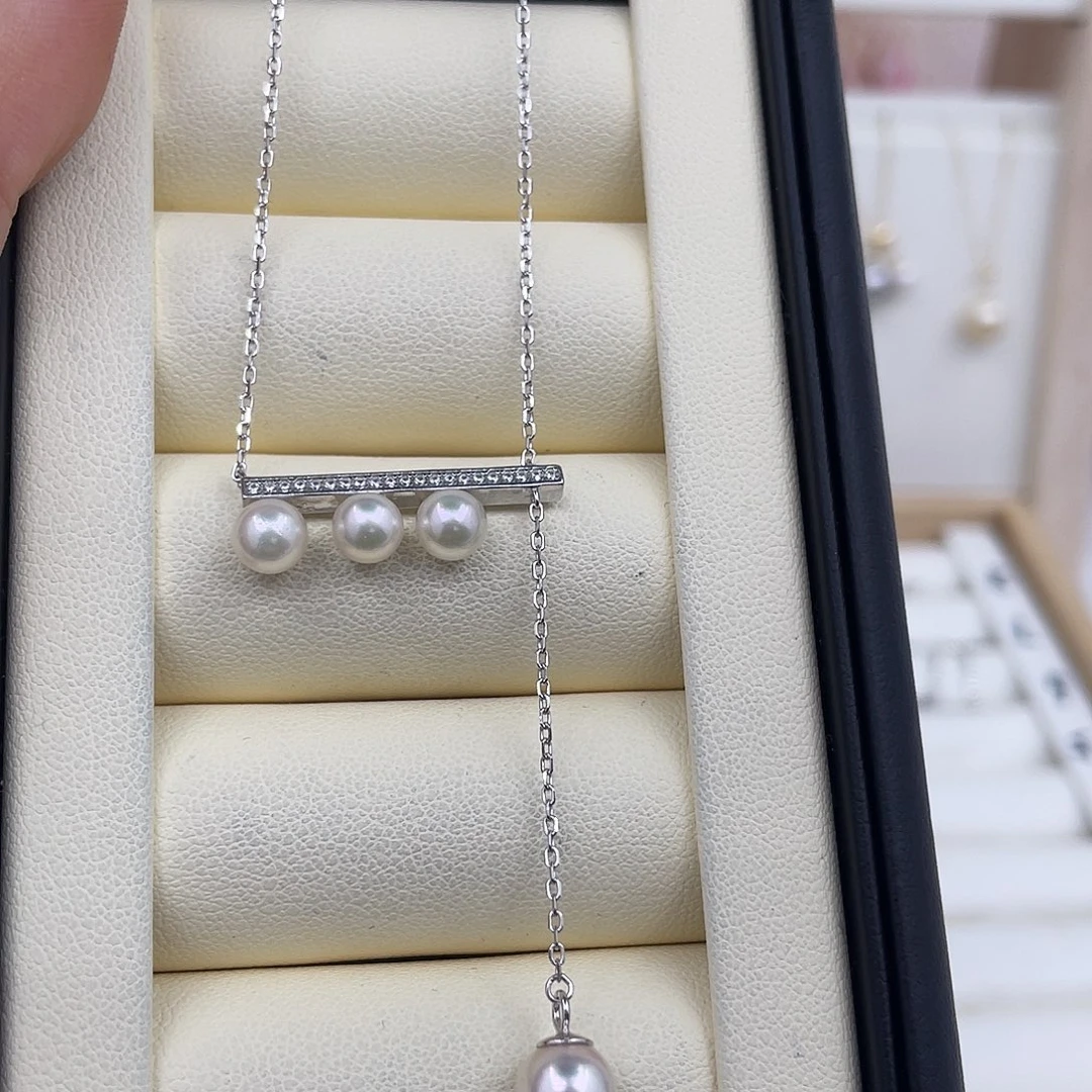 颈饰海水珍珠银S925镶嵌