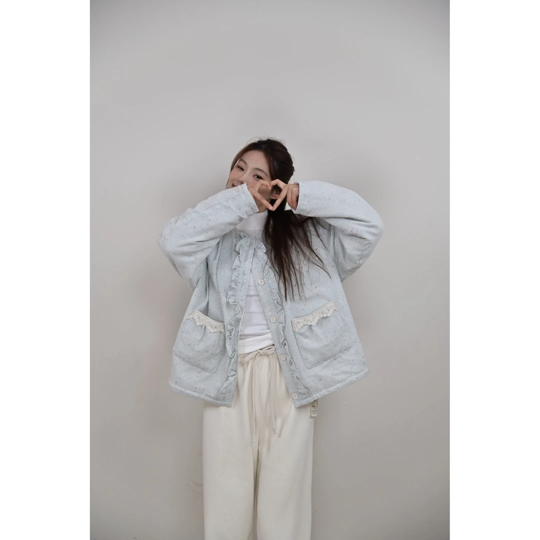 《溪上年货》花边蕾丝棉服 浮力NO退no换