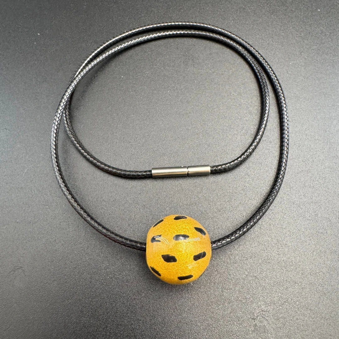 足金999黄金 珐琅彩豹纹转运珠