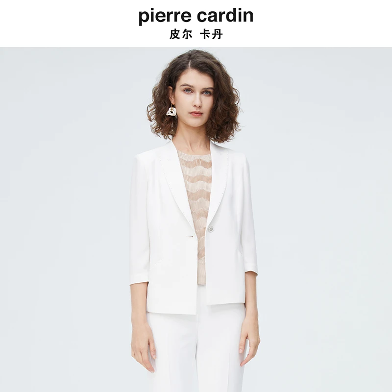 【皮尔卡丹女装】 夏季简约经典通勤一粒扣西服【专柜正品】