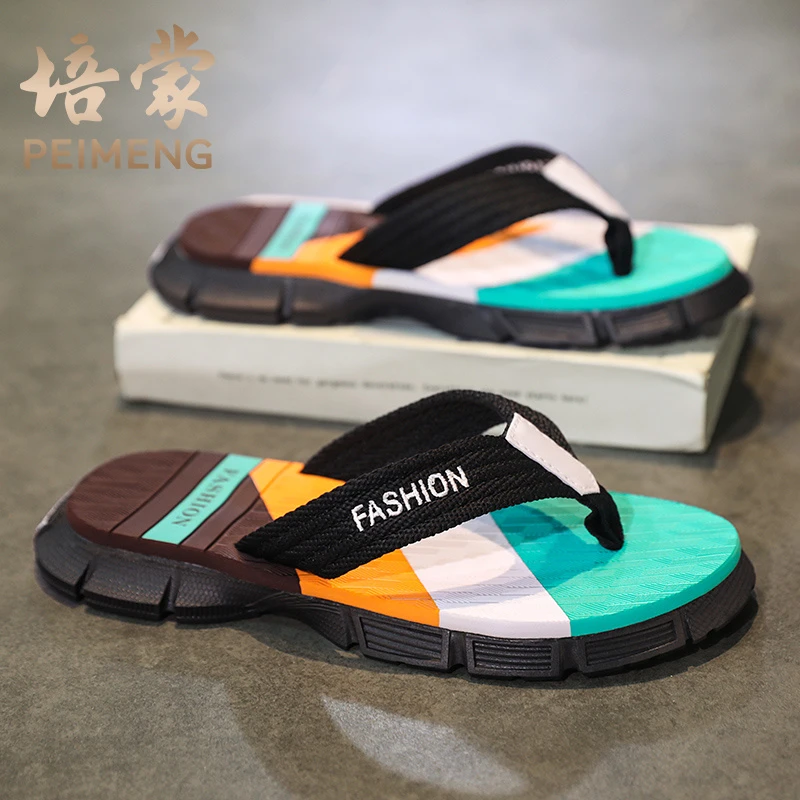 培蒙人字拖鞋男夏季外穿软底防滑夹脚越南拖鞋学生户外运动沙滩鞋