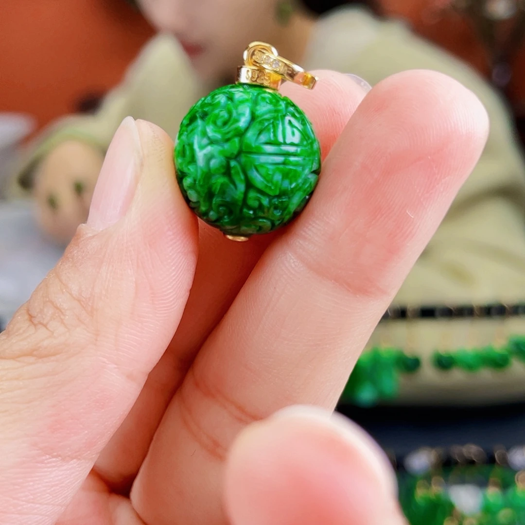 翡翠未镶嵌耳饰饰品