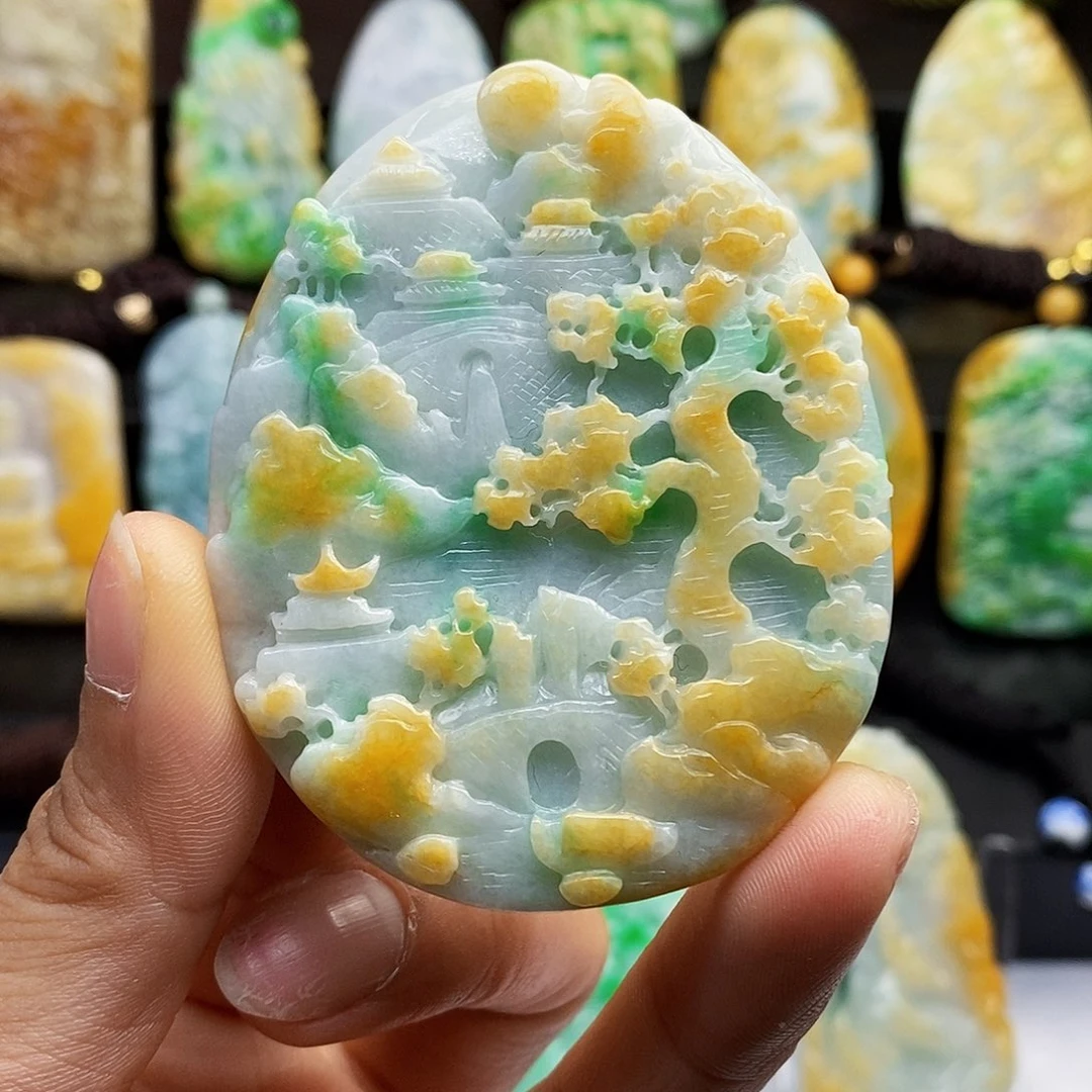 颈饰未镶嵌翡翠翡翠A货一物一证