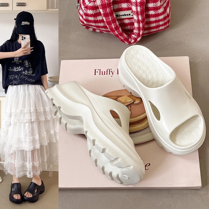 2025新款百搭增高凉拖鞋女厚底时尚外穿夏季时尚休闲防滑踩屎感