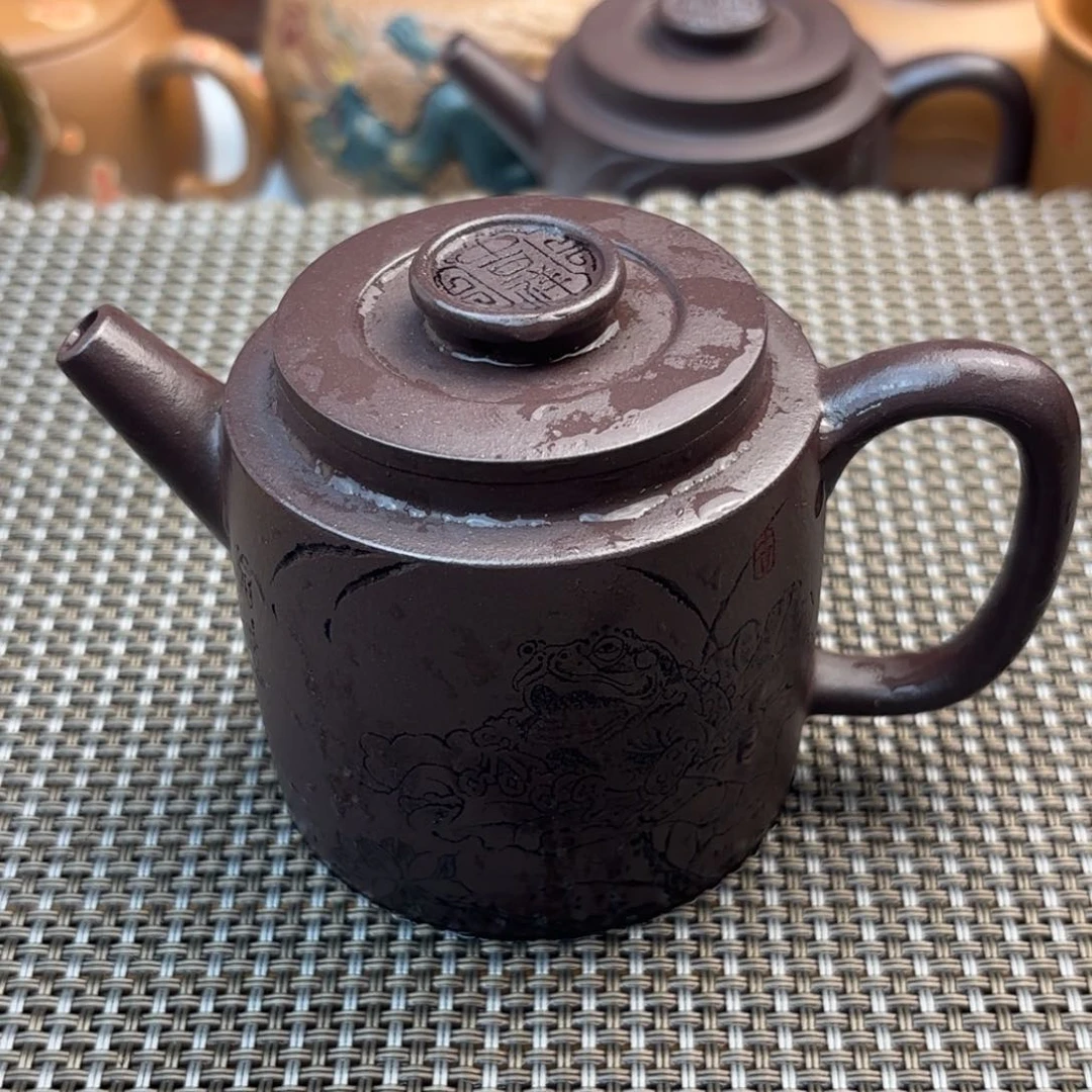 茶壶紫砂招财紫泥160c c