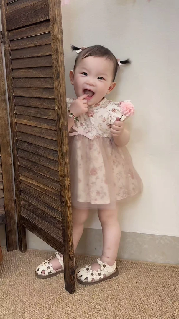 萱妈家【碎花连衣裙】女宝洋气夏季婴儿甜美公主裙女童飞袖洋气纱裙