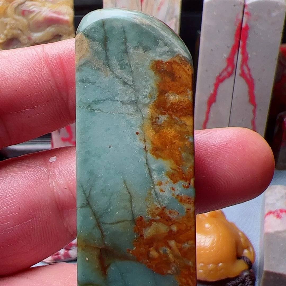 昌化石羲*风昌化绿印章