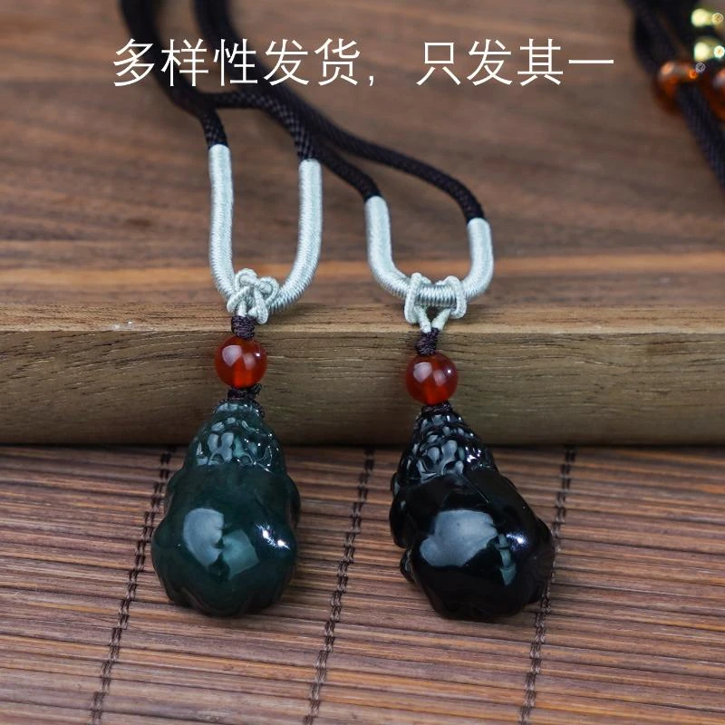 【香掌柜】和田玉塔青貔貅吊坠【多样性发货，发一件】