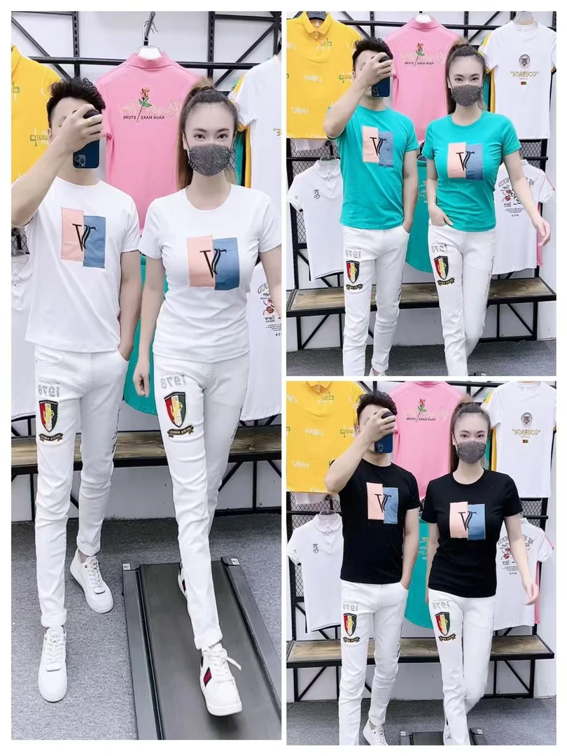 夏季新款短袖男重工艺刺绣潮流T恤修身时尚百搭t恤短袖男