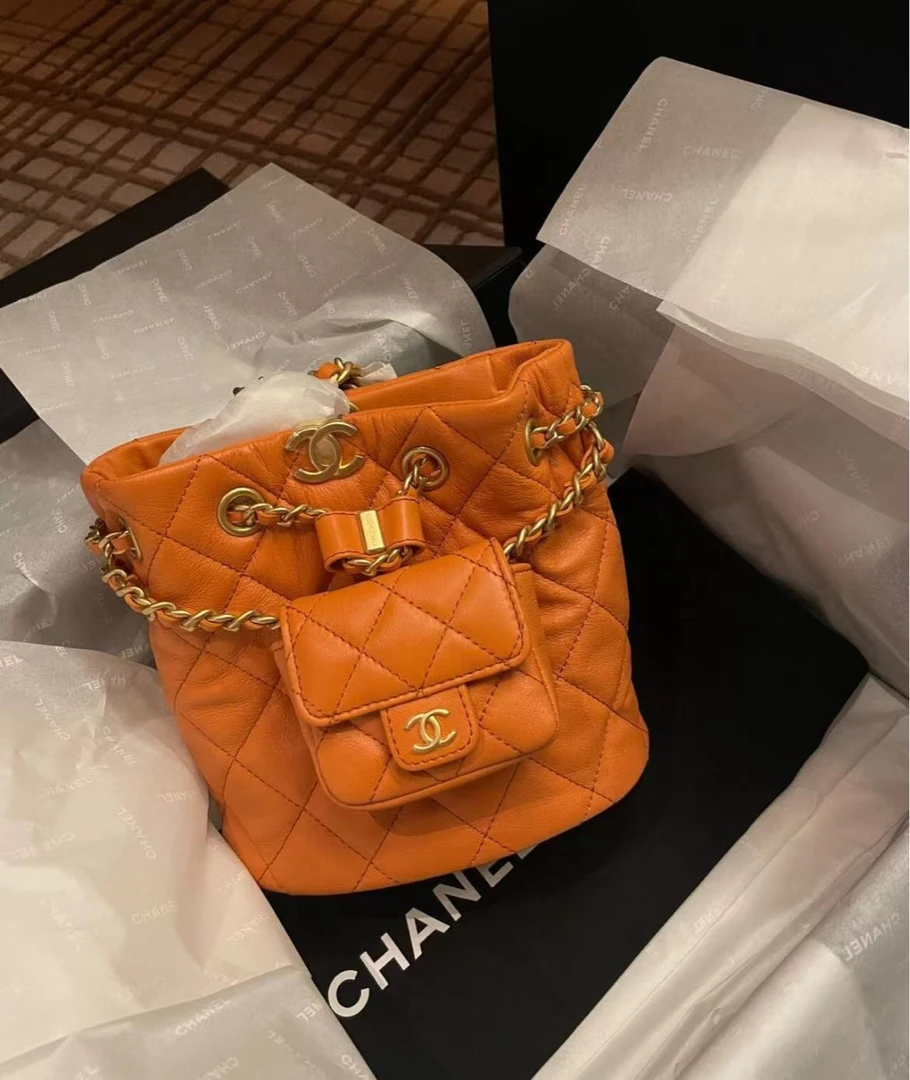 99新 Chanel/香奈儿 子母双肩包 23a 芯片款 16cm 11674081