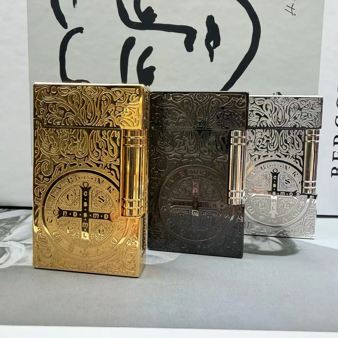 都柏特康斯坦丁纯铜钢音侧滑加气雕刻打火机精雕