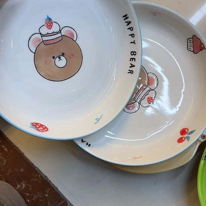 稻谷壳陶瓷盘子两个装