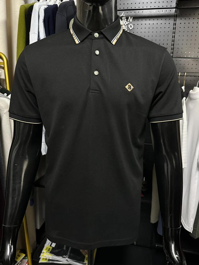 轻奢大气夏季针织纯色薄款商务Polo衫半袖商务日奢风老钱风