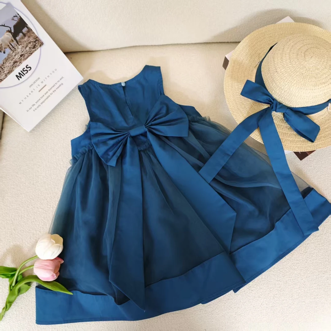 女童连衣裙2025新款夏季洋气时髦小女孩韩版公主裙女宝宝无袖裙子