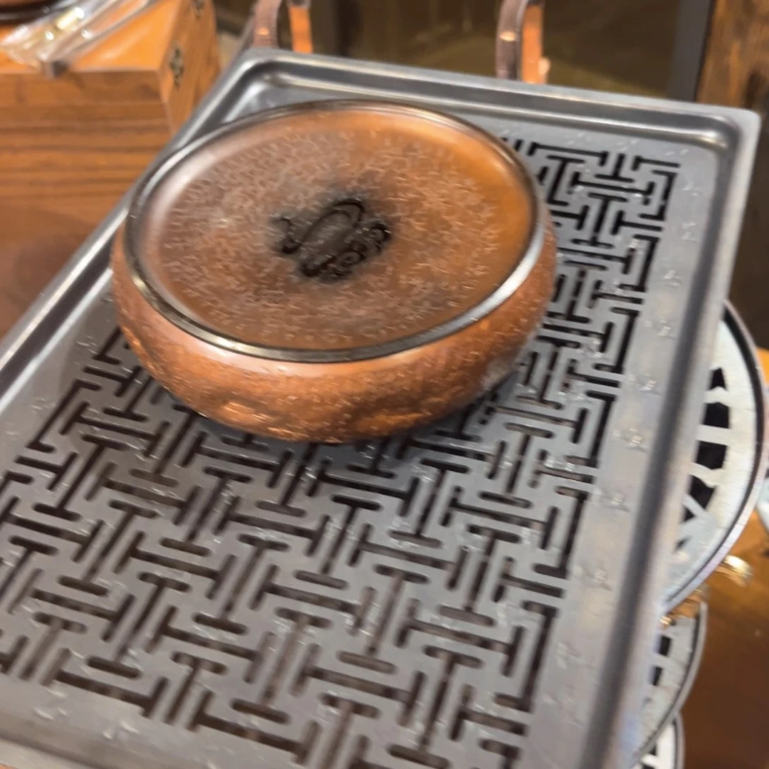 烟熏色壶承12 手工锻打工艺