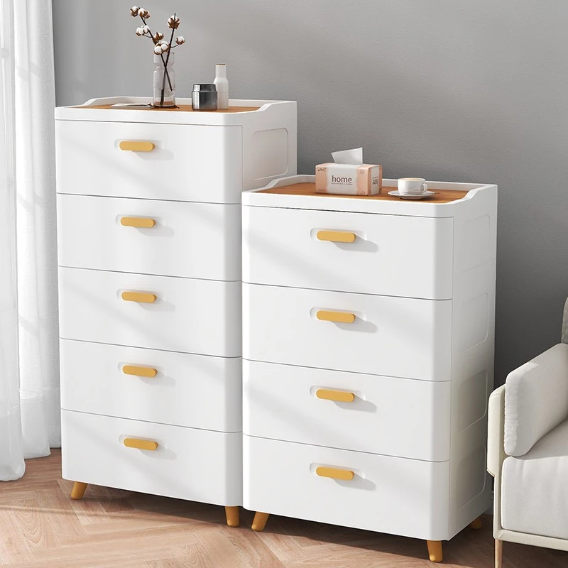 抽屉式置物架客厅收纳架家用落地零食厨房储物柜玩具多层杂物柜子