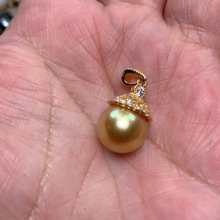颈饰银S925镶嵌海水珍珠