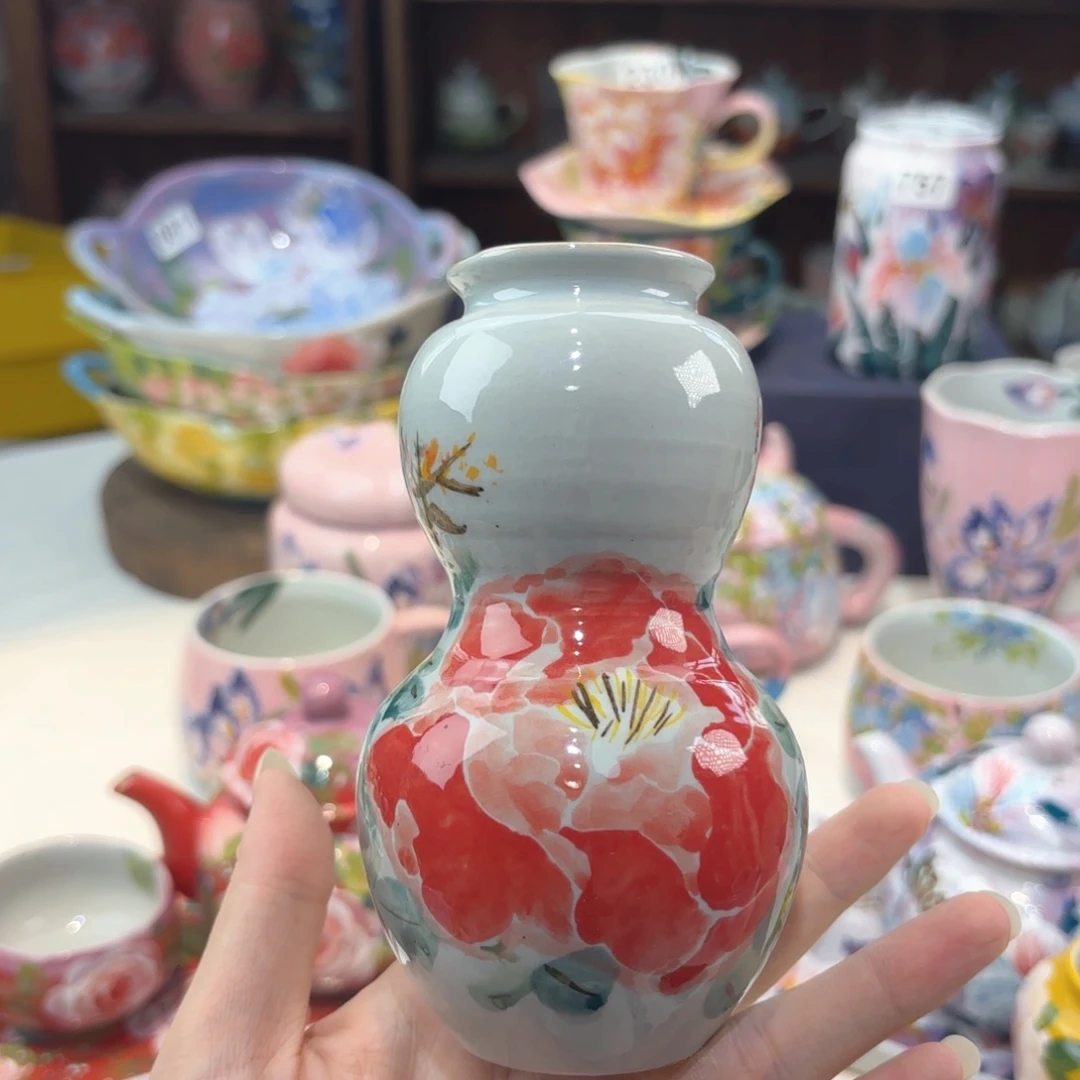 景德镇手绘高温釉下彩陶瓷茶具