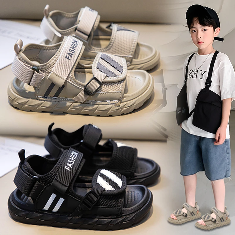 儿童运动凉鞋2025夏季新款男童中大童沙滩鞋女童防滑软底夏天鞋子