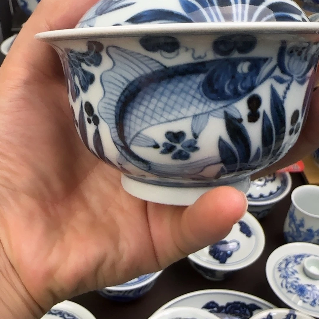 微瑕全手绘景德镇陶瓷茶具